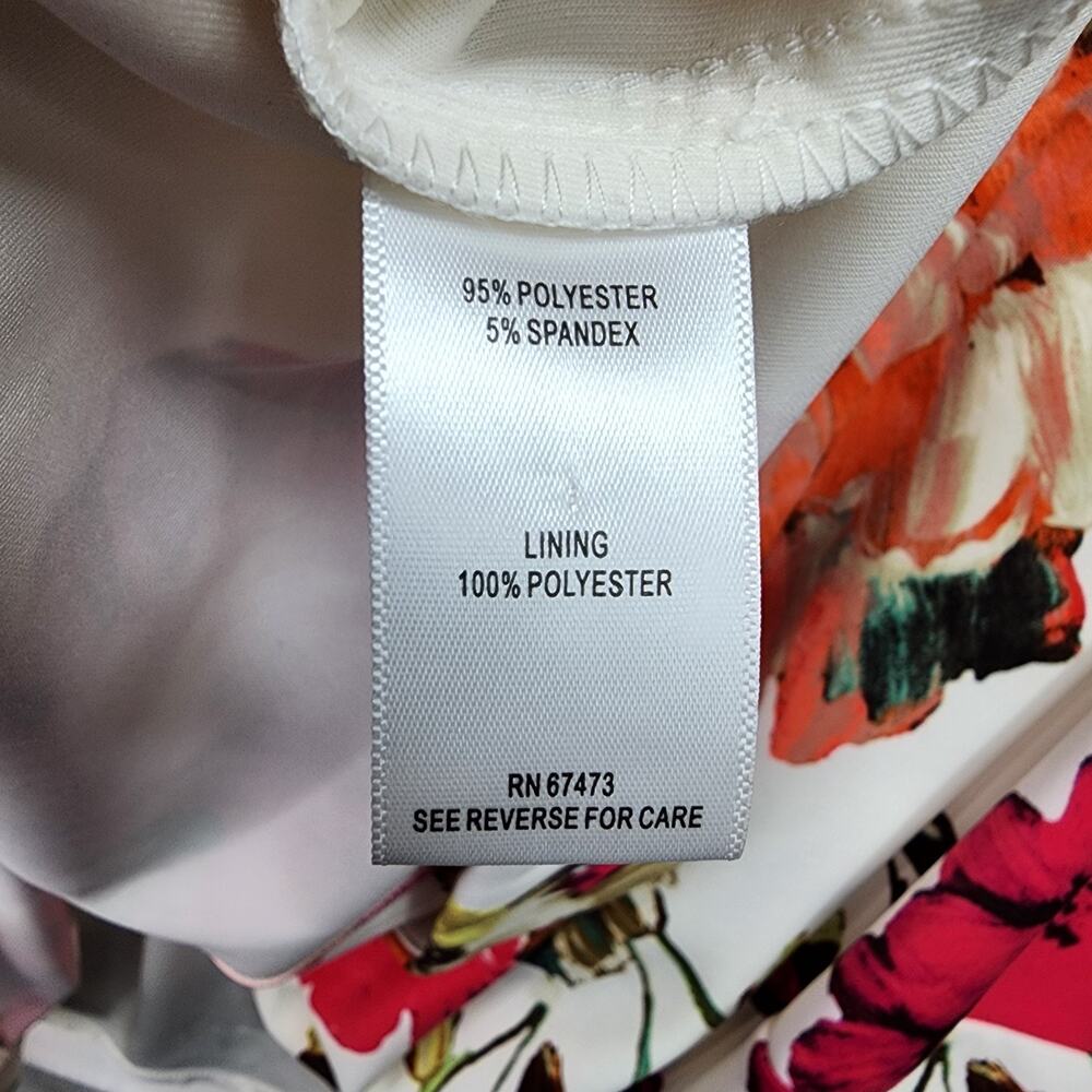Just Taylor Floral Dress Women 8 NWT Pleated Pockets Gold Zipper Party Flawed - Picture 10 of 14